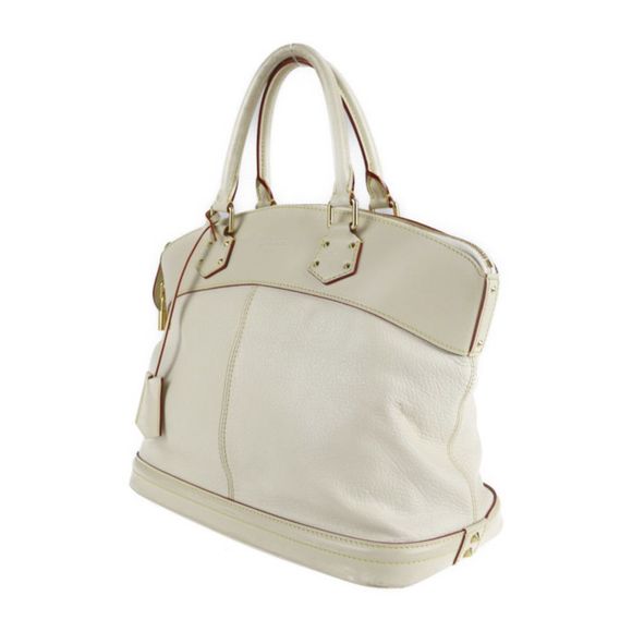Louis Vuitton Lockit MM Suhari Bron Padlock Leather White - Picture 2 of 5